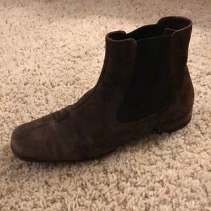 Prada Suede Chelsea Boots 10.5